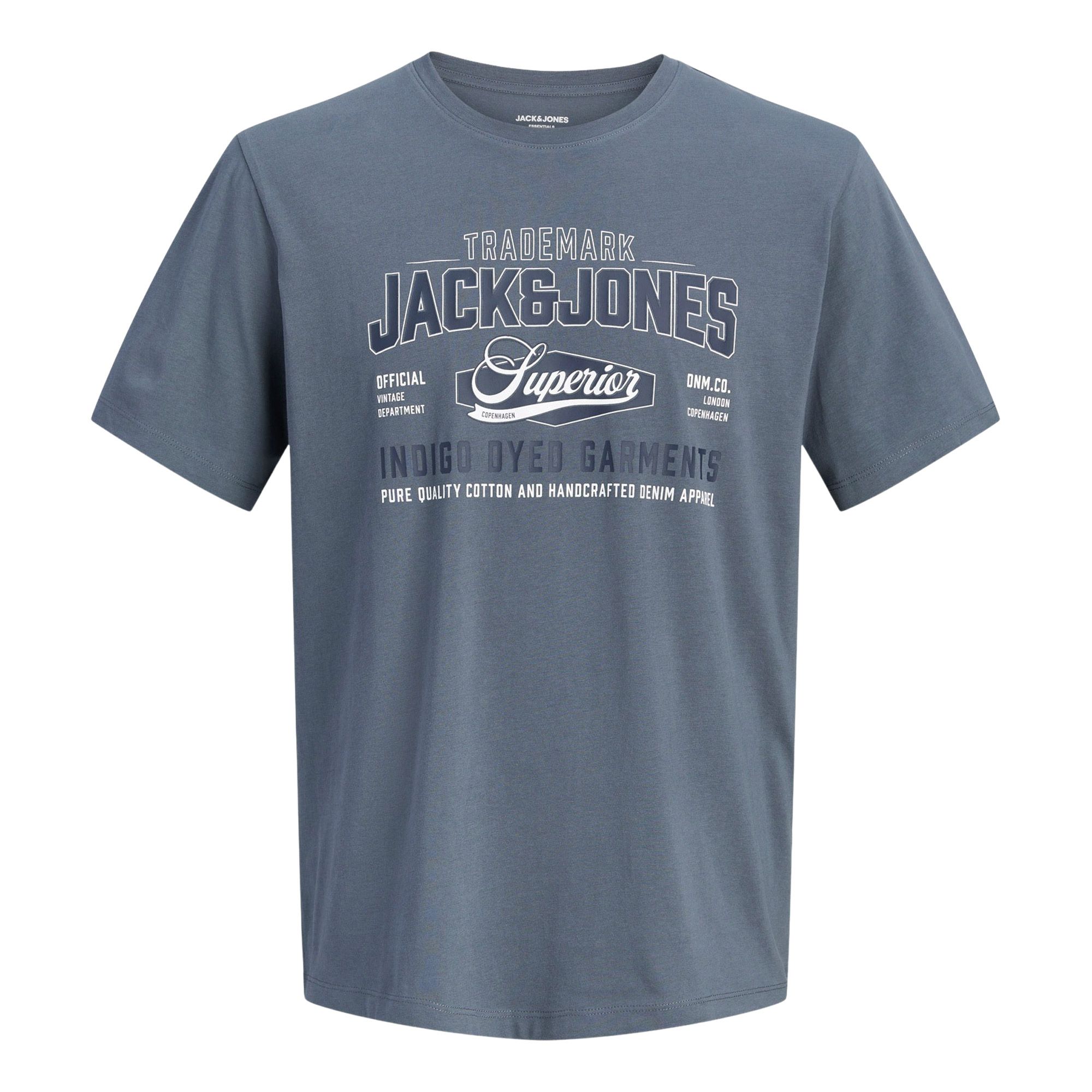 Jack & Jones Logo Tee SS 2 Col Shirt Heren (plussize) | PlutoSport